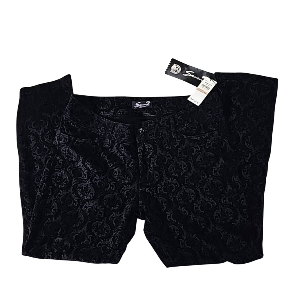 Seven Jeans Textured Velvet Paisley Print Size 12 New with Tags - Picture 3 of 9